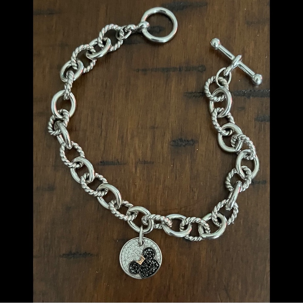 ✨ 2x HP ✨ Minnie Mouse ✨ Chain Link Toggle Bracelet ✨ w/ Real Diamonds ✨